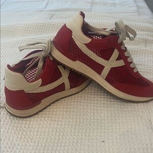 Dolce Vita Red and Cream Sneakers